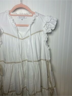 Whimsical Sofie the Label White Ruffle Tiered Cotton Dress whimsy